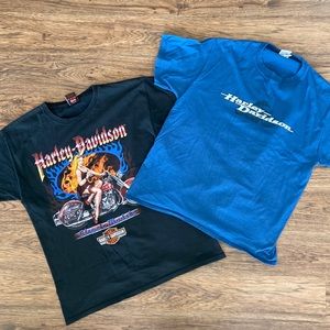 Harley Davidson Motorcycle Shirt Bundle Classic T-shirt Wisconsin and Hawaii
